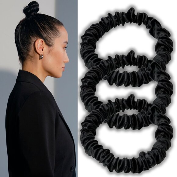 Uniqueology Real Mulberry SIlk Hair Ties OEKO-TEX Certified (Pink) - Picture 10 of 15